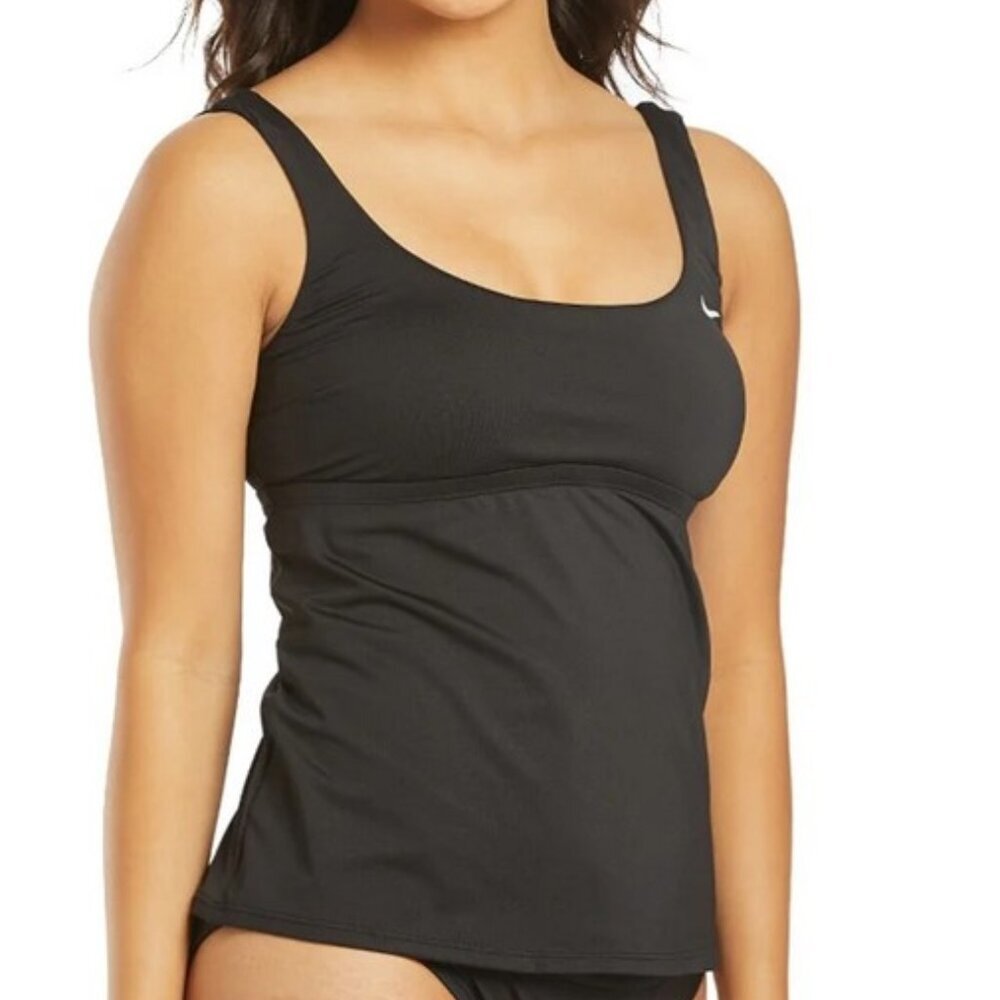 Nike  Essential Scoop Neck Tankini Swim Top Black XS - Picture 8 of 9